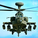 Apache Helicopter equipped with the longbow system